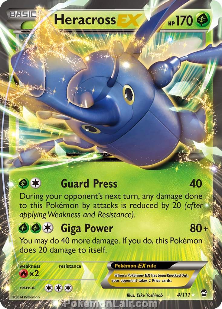 2014 Pokemon Trading Card Game Furious Fists Price List – 4 Heracross EX