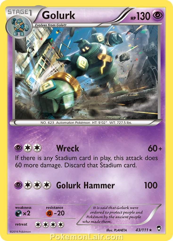 2014 Pokemon Trading Card Game Furious Fists Price List – 43 Golurk