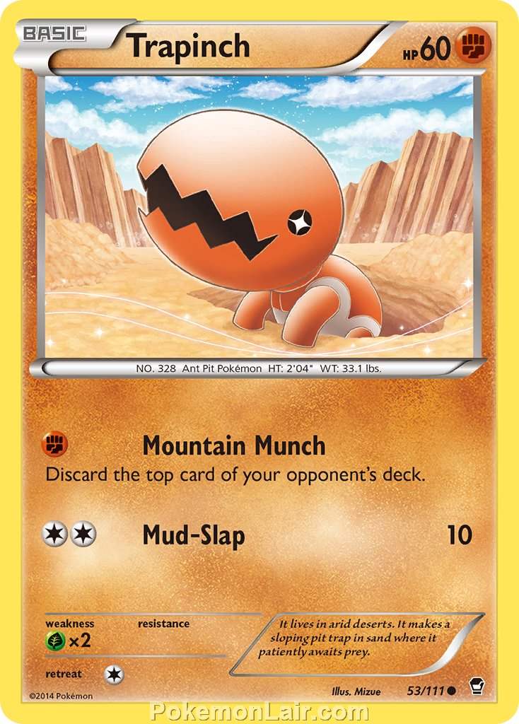 2014 Pokemon Trading Card Game Furious Fists Price List – 53 Trapinch
