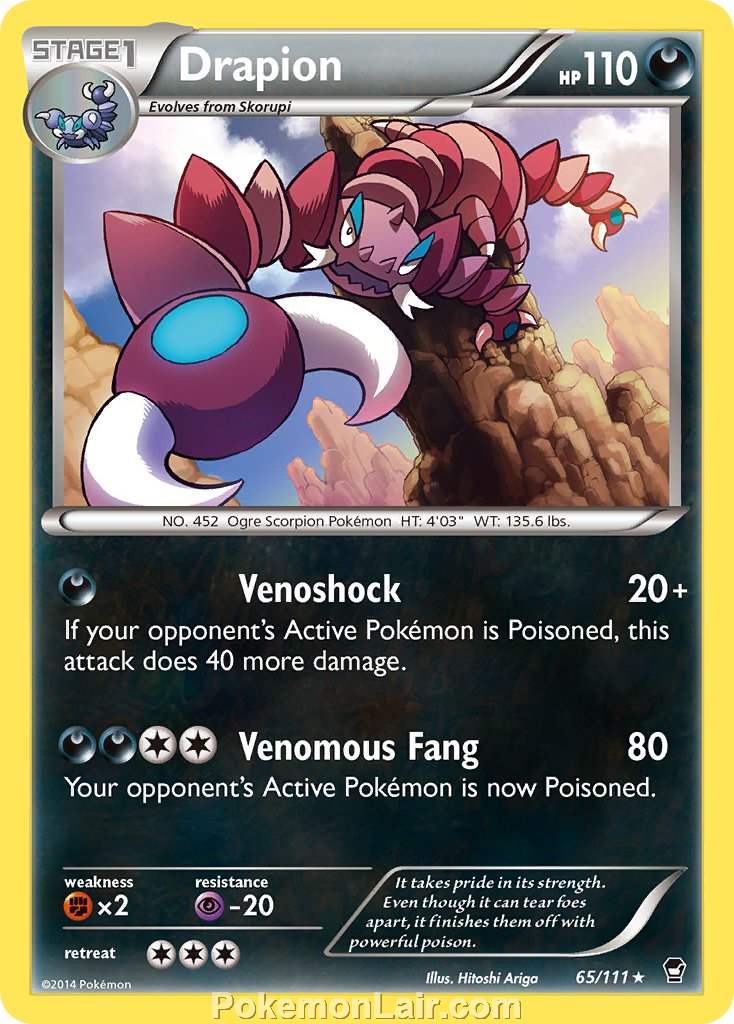 2014 Pokemon Trading Card Game Furious Fists Price List – 65 Drapion