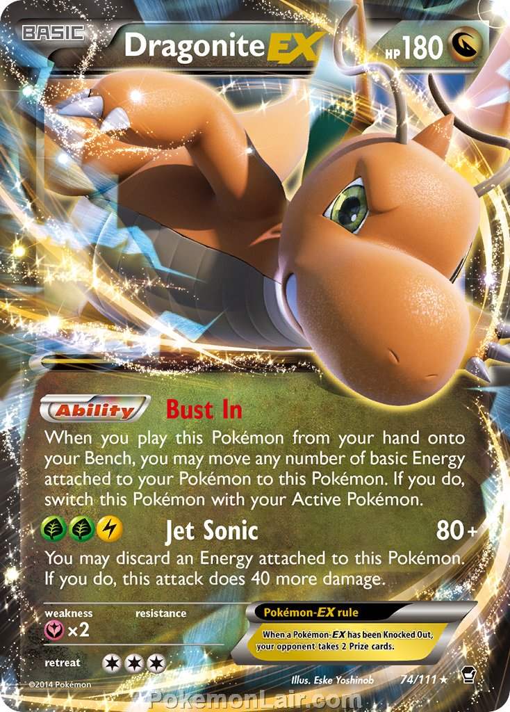 2014 Pokemon Trading Card Game Furious Fists Price List – 74 Dragonite EX
