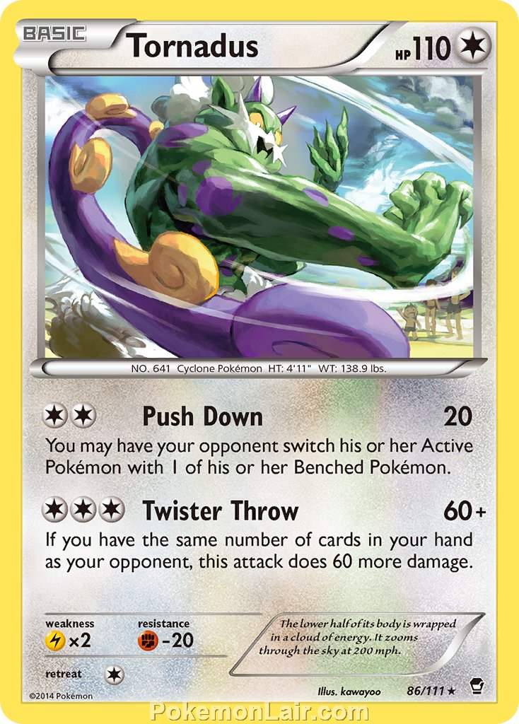 2014 Pokemon Trading Card Game Furious Fists Price List – 86 Tornadus