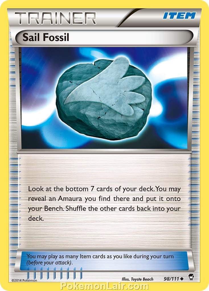 2014 Pokemon Trading Card Game Furious Fists Price List – 98 Sail Fossil