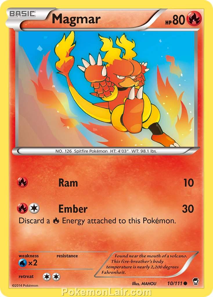 2014 Pokemon Trading Card Game Furious Fists Set – 10 Magmar