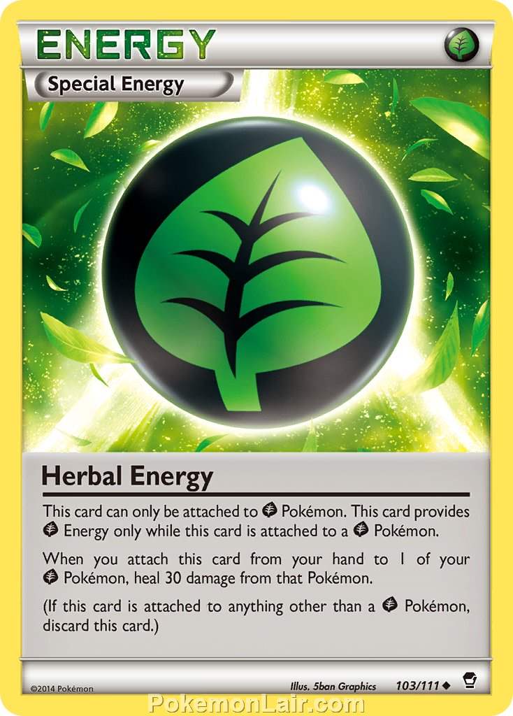 2014 Pokemon Trading Card Game Furious Fists Set – 103 Herbal Energy