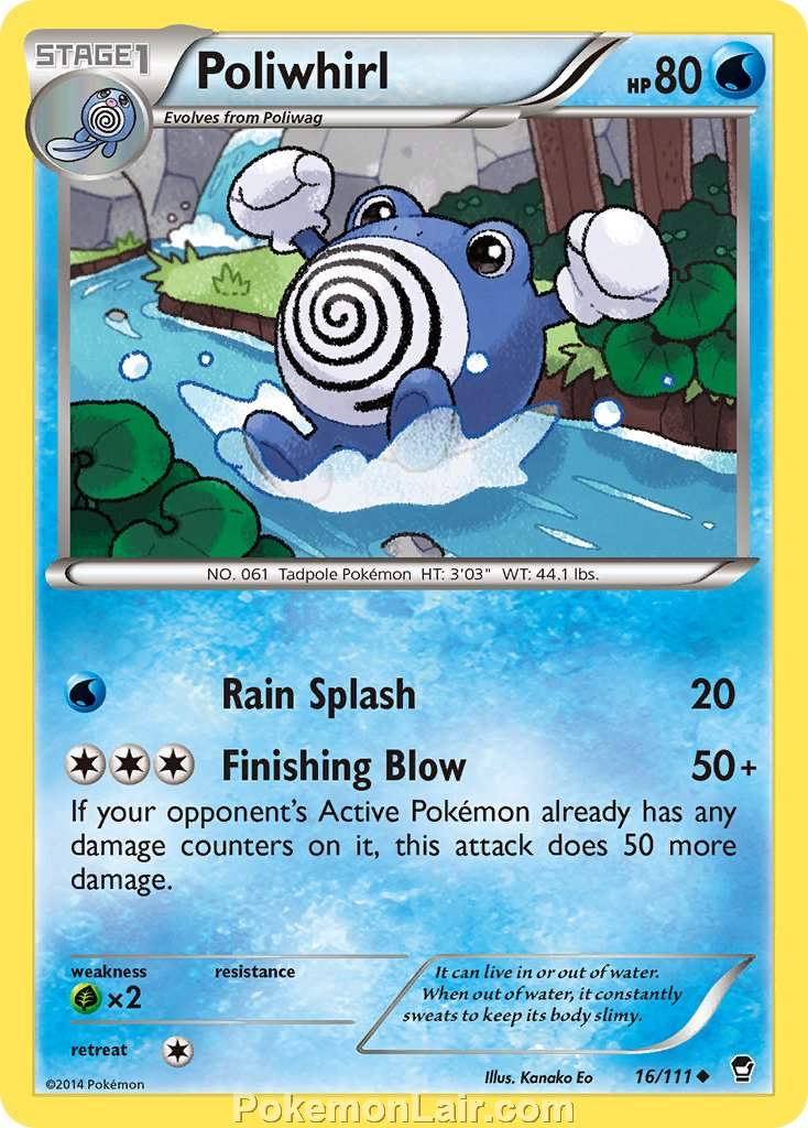 2014 Pokemon Trading Card Game Furious Fists Set – 16 Poliwhirl