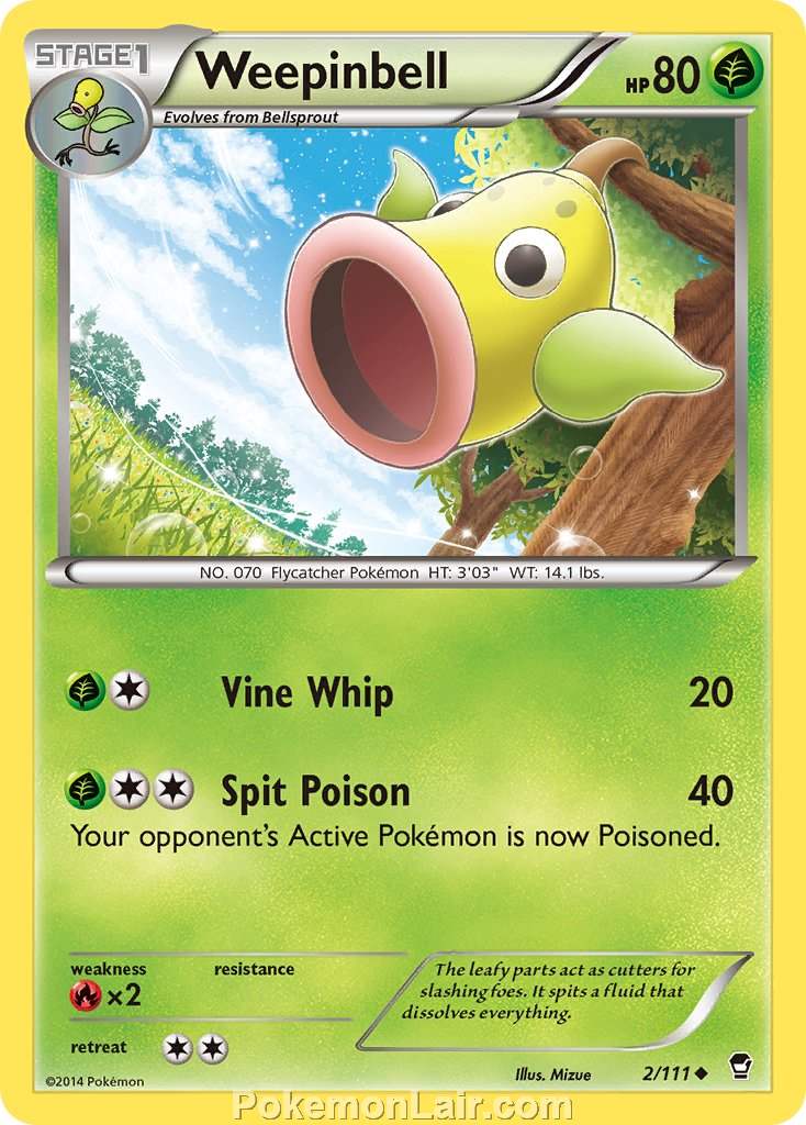 2014 Pokemon Trading Card Game Furious Fists Set – 2 Weepinbell