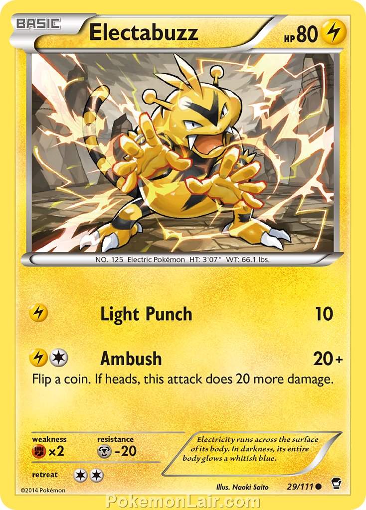 2014 Pokemon Trading Card Game Furious Fists Set – 29 Electabuzz