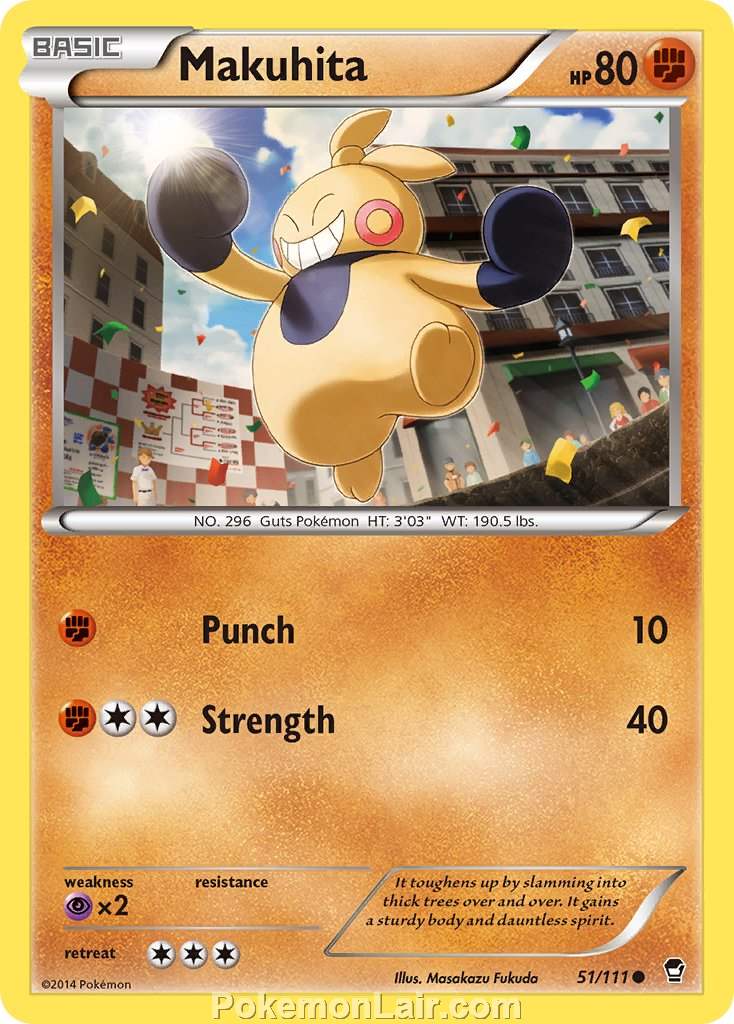 2014 Pokemon Trading Card Game Furious Fists Set – 51 Makuhita
