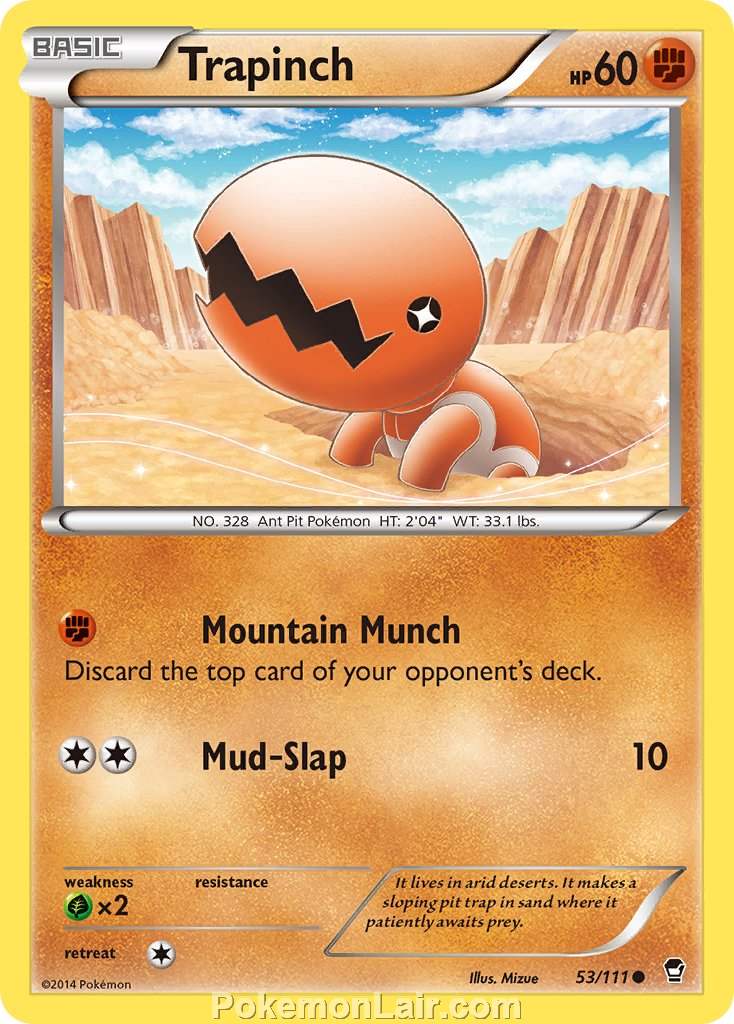 2014 Pokemon Trading Card Game Furious Fists Set – 53 Trapinch