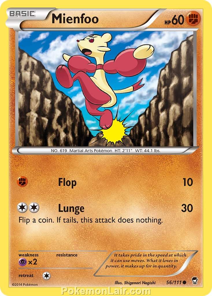 2014 Pokemon Trading Card Game Furious Fists Set – 56 Mienfoo