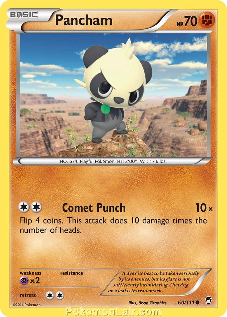 2014 Pokemon Trading Card Game Furious Fists Set – 60 Pancham