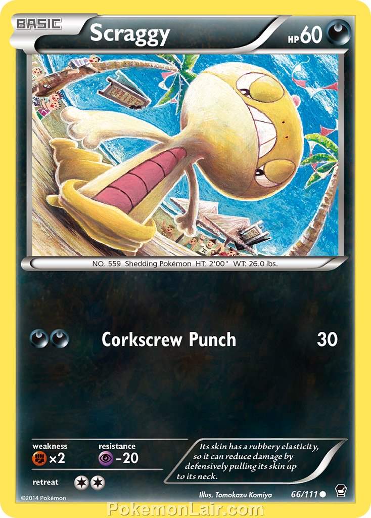2014 Pokemon Trading Card Game Furious Fists Set – 66 Scraggy