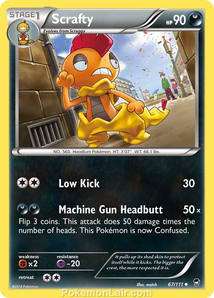 2014 Pokemon Trading Card Game Furious Fists Set – 67 Scrafty