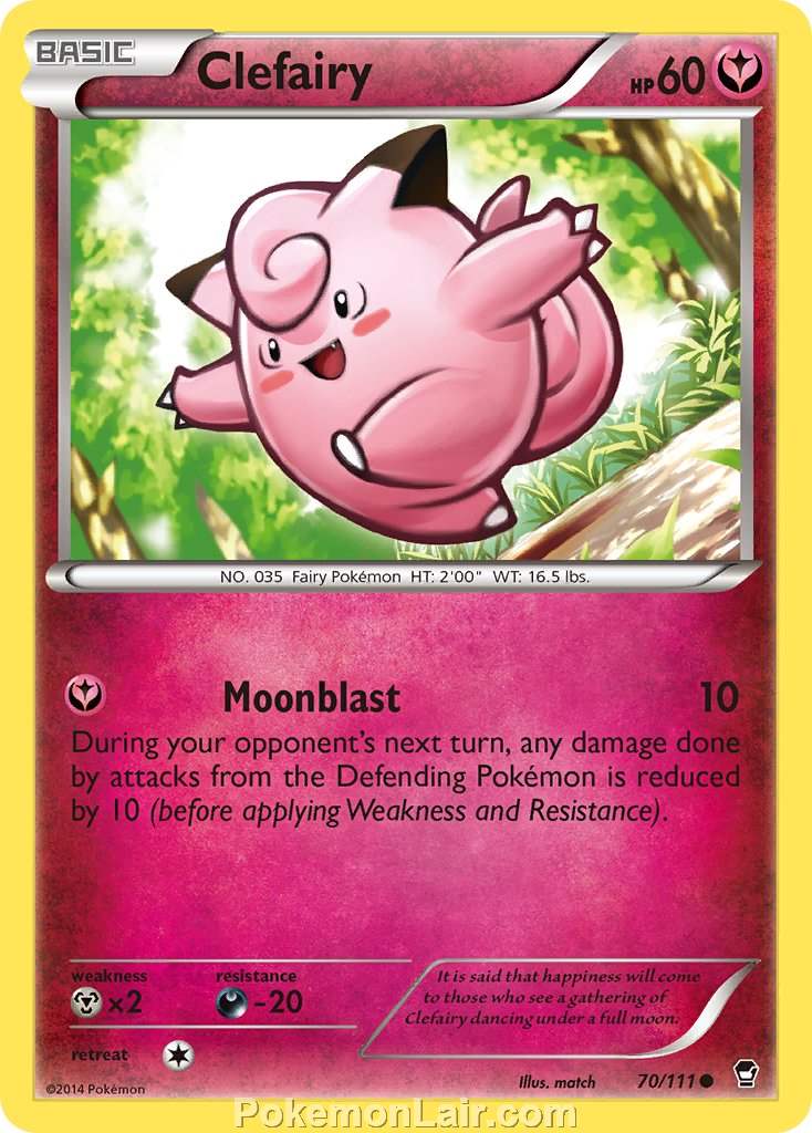 2014 Pokemon Trading Card Game Furious Fists Set – 70 Clefairy