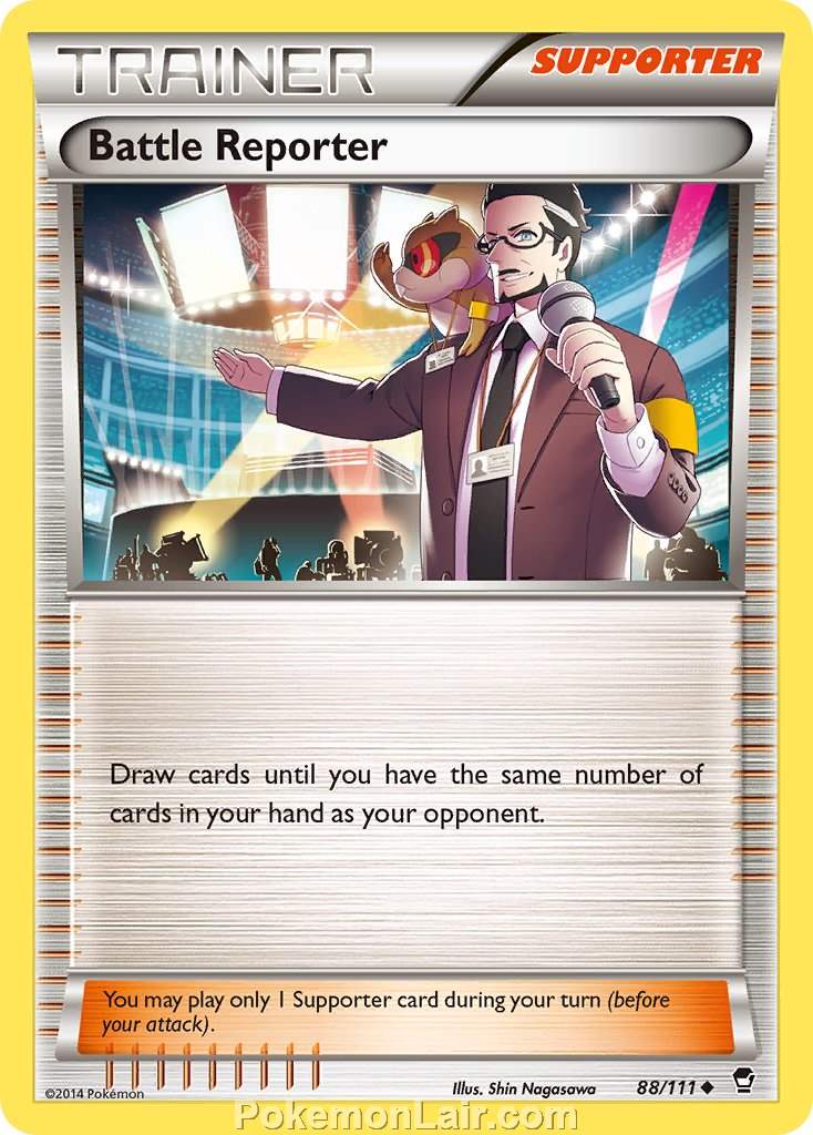 2014 Pokemon Trading Card Game Furious Fists Set – 88 Battle Reporter