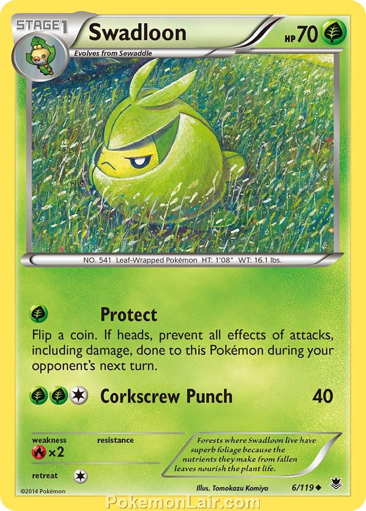 2014 Pokemon Trading Card Game Phantom Forces Price List – 06 Swadloon