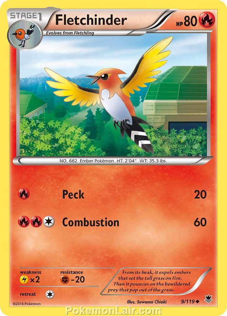 2014 Pokemon Trading Card Game Phantom Forces Price List – 09 Fletchinder