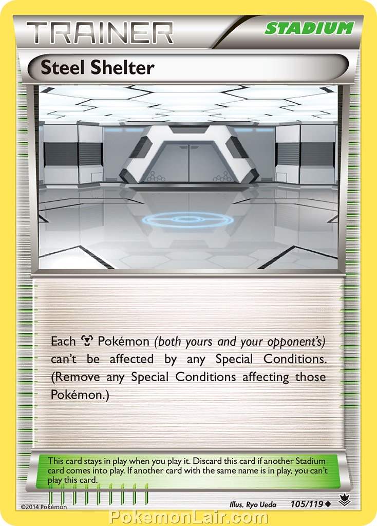 2014 Pokemon Trading Card Game Phantom Forces Price List – 105 Steel Shelter