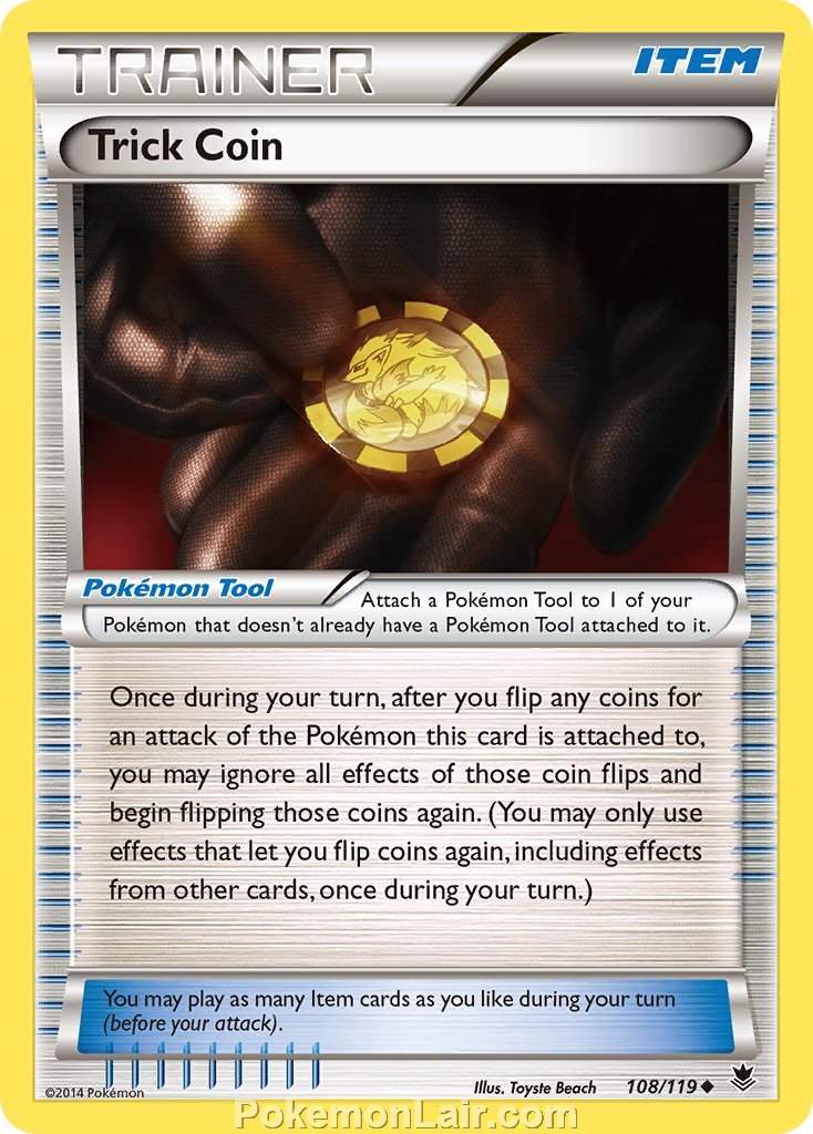 2014 Pokemon Trading Card Game Phantom Forces Price List – 108 Trick Coin