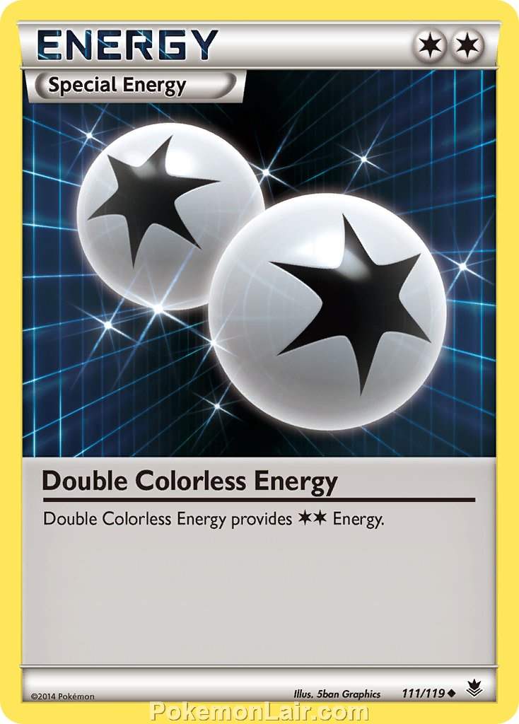 2014 Pokemon Trading Card Game Phantom Forces Price List – 111 Double Colorless Energy