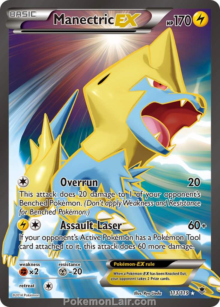 2014 Pokemon Trading Card Game Phantom Forces Price List – 113 Manectric EX