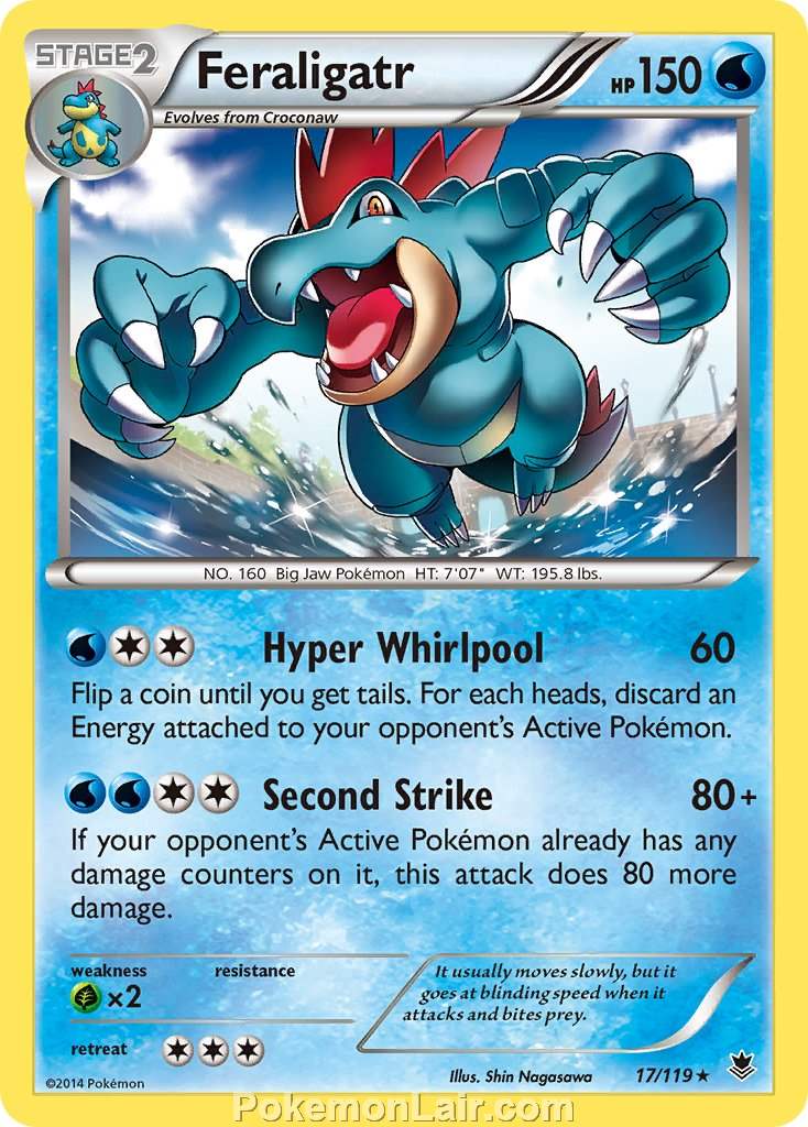 2014 Pokemon Trading Card Game Phantom Forces Price List – 17 Feraligatr