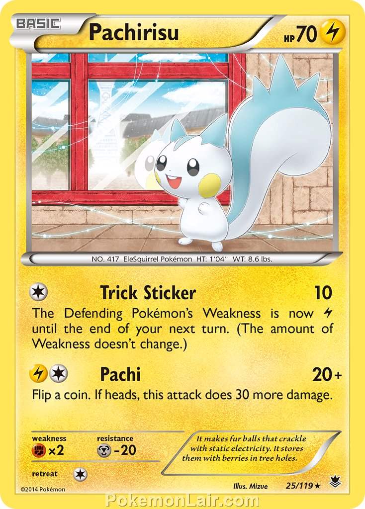 2014 Pokemon Trading Card Game Phantom Forces Price List – 25 Pachirisu