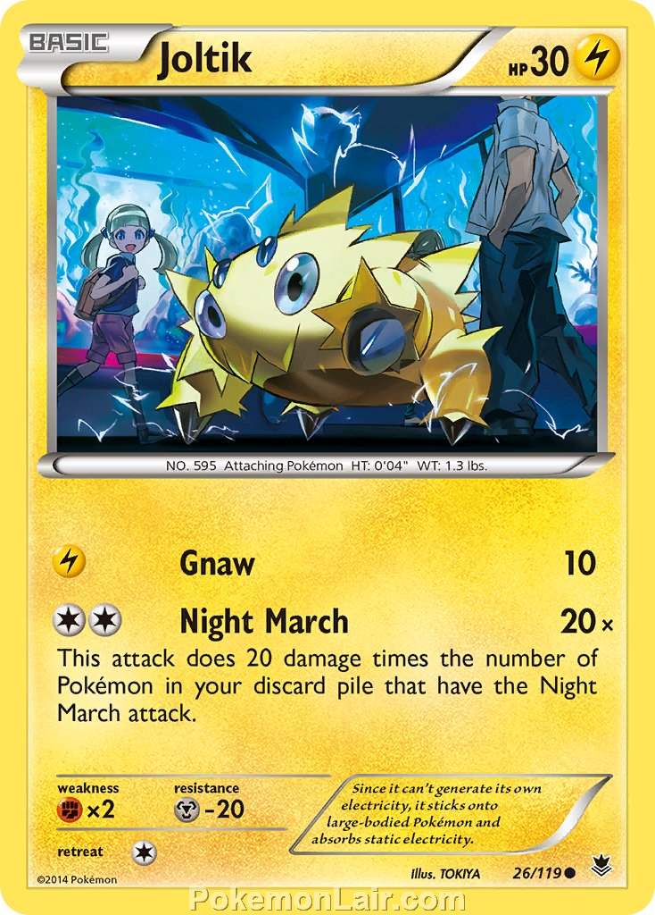 2014 Pokemon Trading Card Game Phantom Forces Price List – 26 Joltik