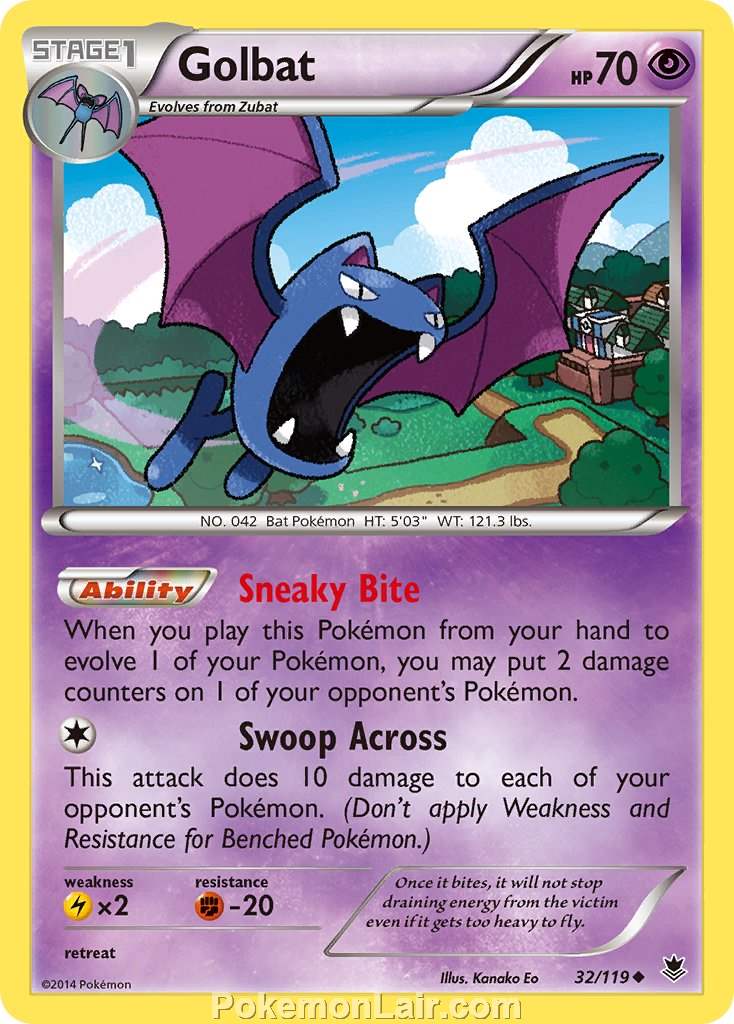 2014 Pokemon Trading Card Game Phantom Forces Price List – 32 Golbat