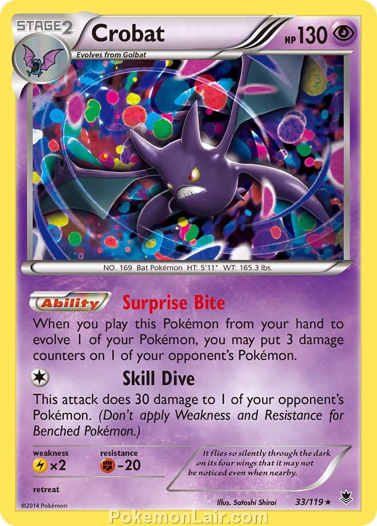 2014 Pokemon Trading Card Game Phantom Forces Price List – 33 Crobat