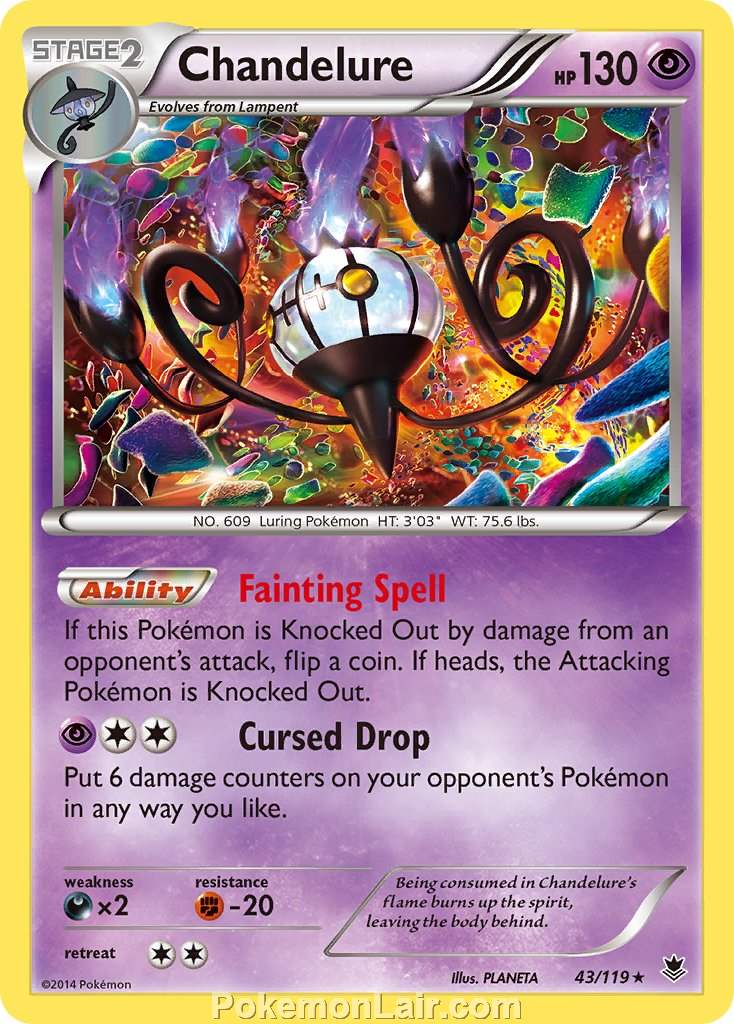 2014 Pokemon Trading Card Game Phantom Forces Price List – 43 Chandelure