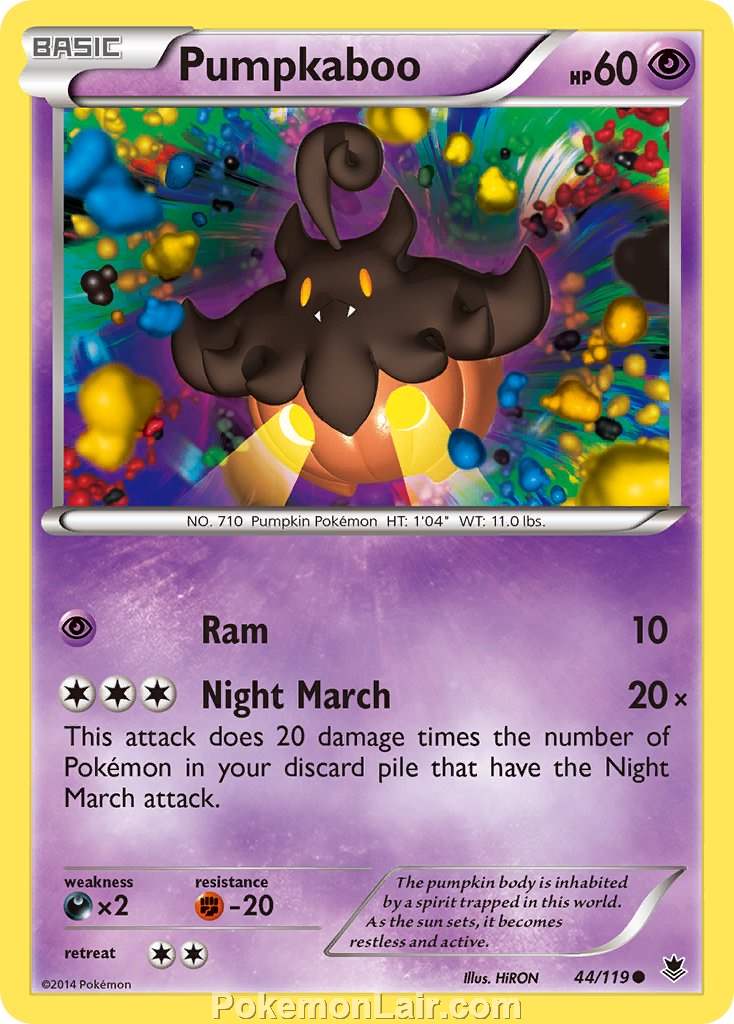 2014 Pokemon Trading Card Game Phantom Forces Price List – 44 Pumpkaboo