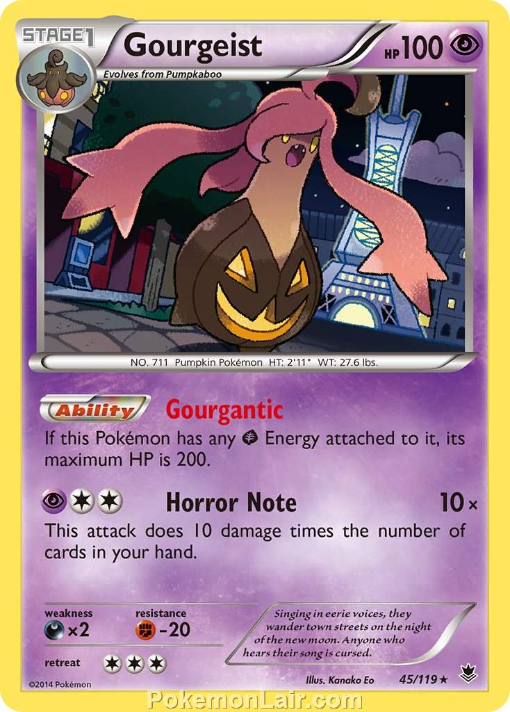 2014 Pokemon Trading Card Game Phantom Forces Price List – 45 Gourgeist