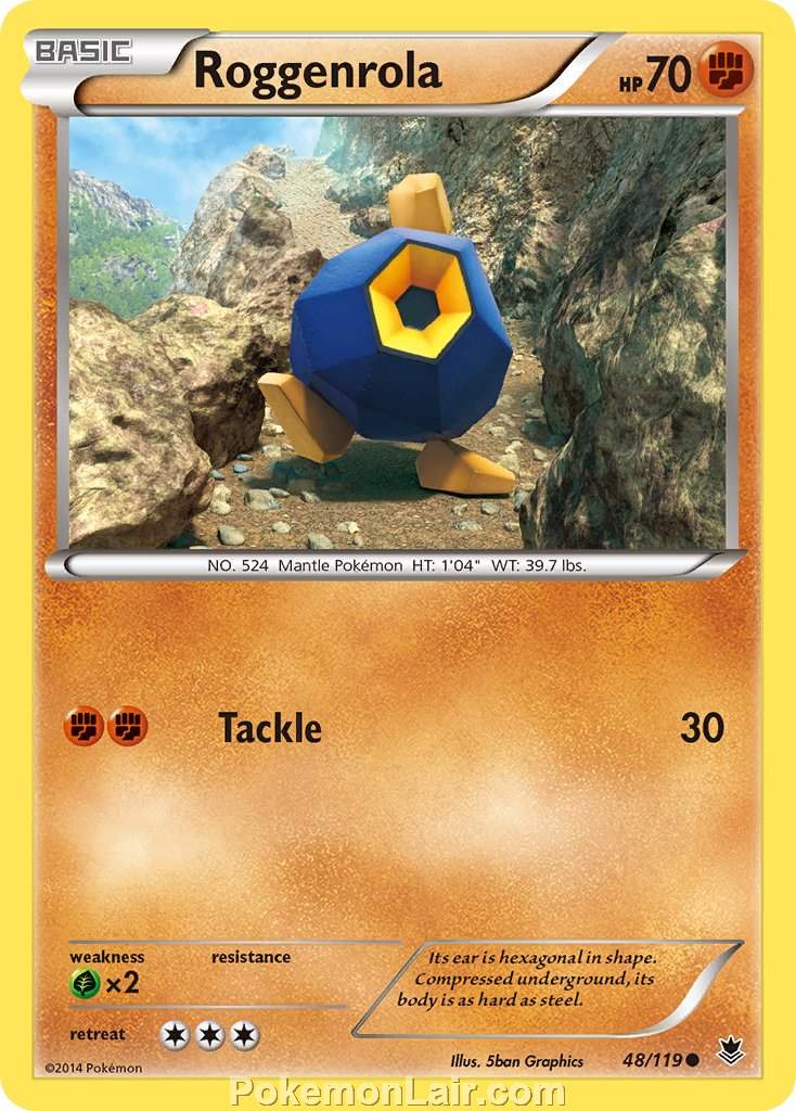 2014 Pokemon Trading Card Game Phantom Forces Price List – 48 Roggenrola