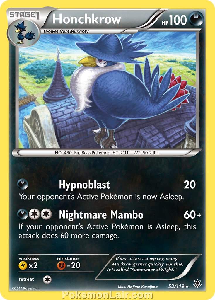 2014 Pokemon Trading Card Game Phantom Forces Price List – 52 Honchkrow