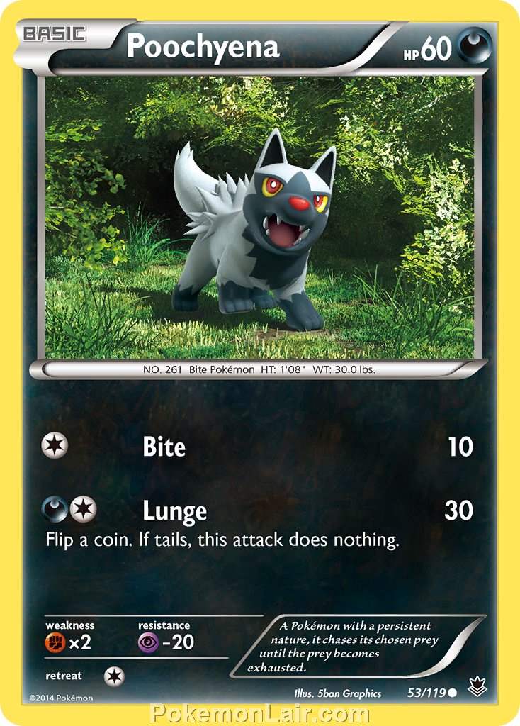 2014 Pokemon Trading Card Game Phantom Forces Price List – 53 Poochyena