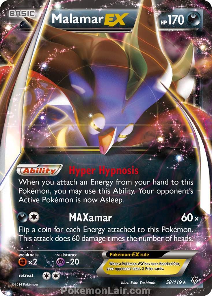 2014 Pokemon Trading Card Game Phantom Forces Price List – 58 Malamar EX