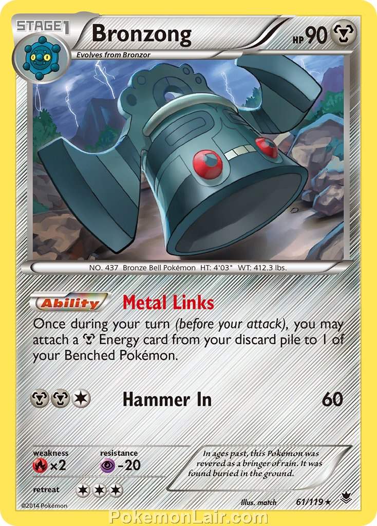 2014 Pokemon Trading Card Game Phantom Forces Price List – 61 Bronzong