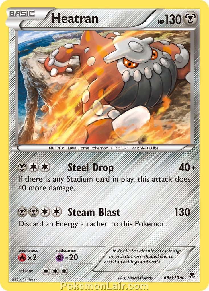 2014 Pokemon Trading Card Game Phantom Forces Price List – 63 Heatran