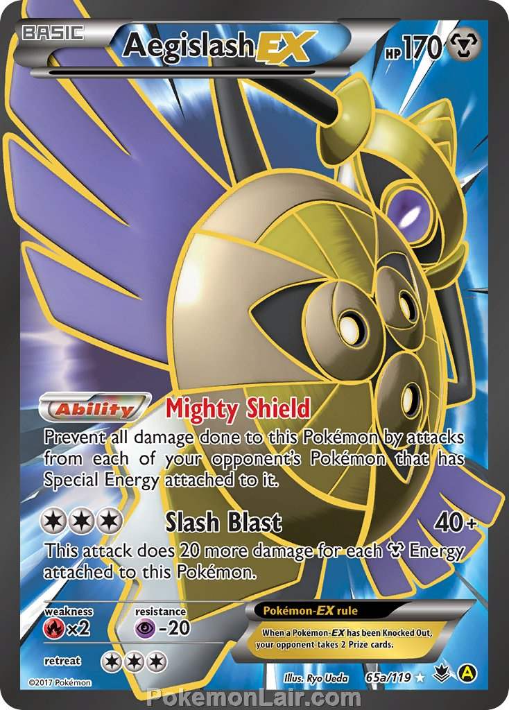 2014 Pokemon Trading Card Game Phantom Forces Price List – 65a Aegislash EX