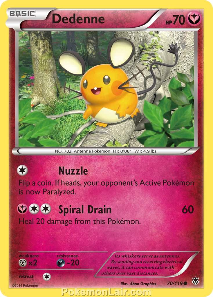 2014 Pokemon Trading Card Game Phantom Forces Price List – 70 Dedenne