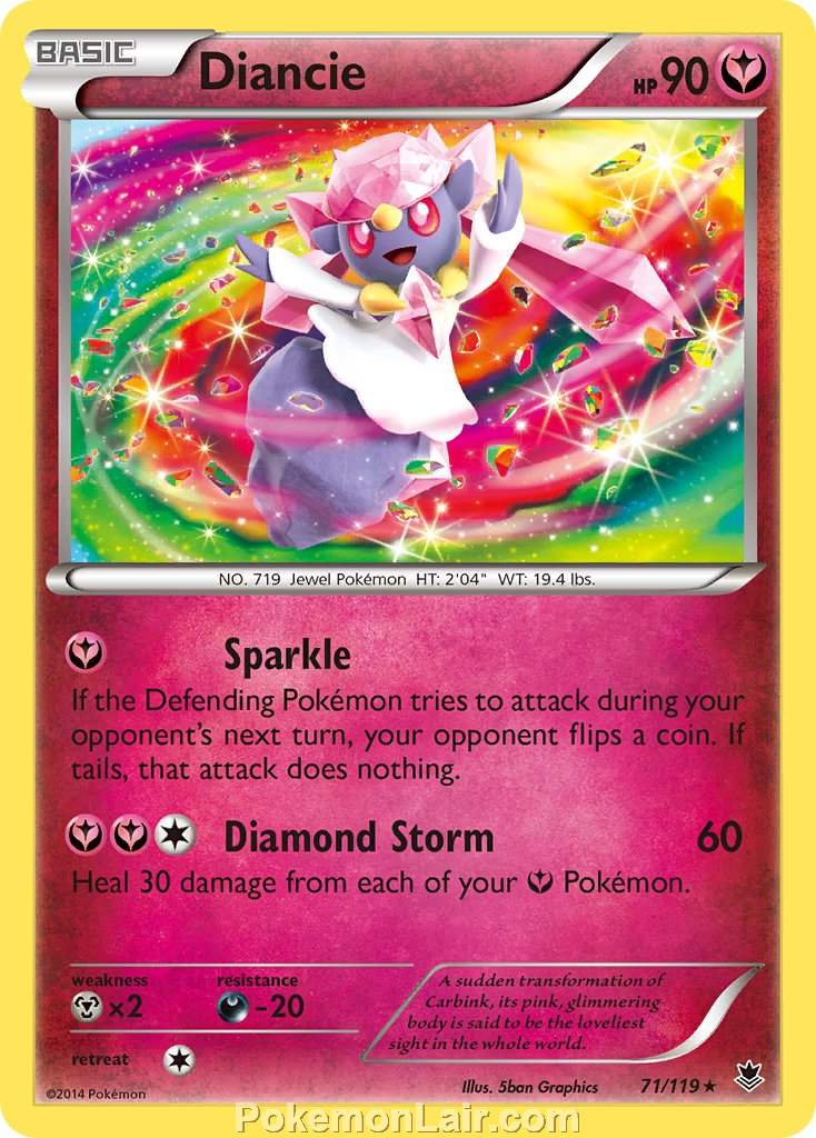 2014 Pokemon Trading Card Game Phantom Forces Price List – 71 Diancie