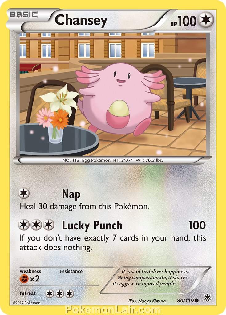 2014 Pokemon Trading Card Game Phantom Forces Price List – 80 Chansey