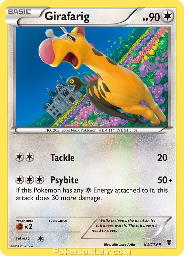 2014 Pokemon Trading Card Game Phantom Forces Price List – 82 Girafarig