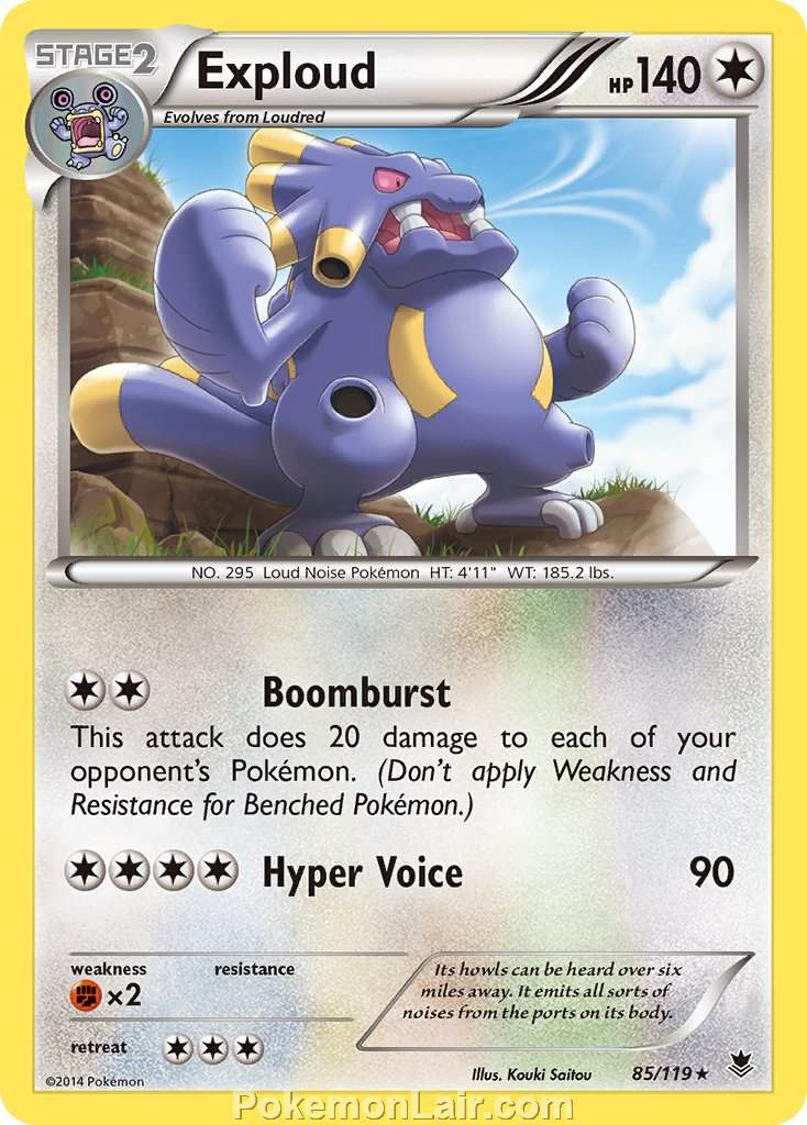 2014 Pokemon Trading Card Game Phantom Forces Price List – 85 Exploud