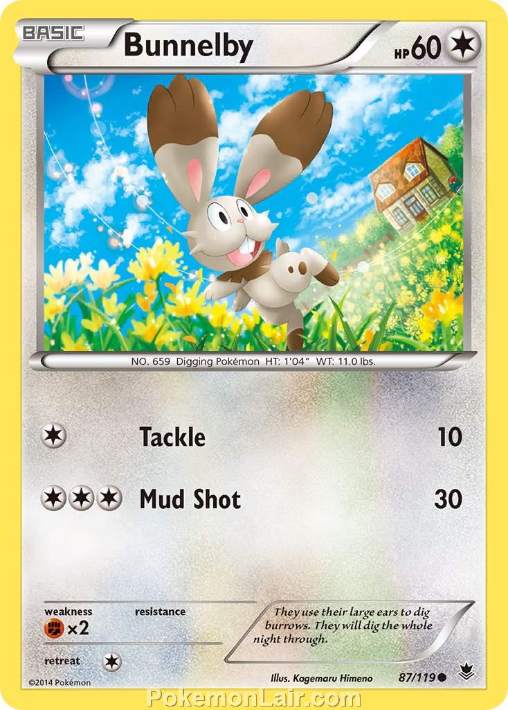 2014 Pokemon Trading Card Game Phantom Forces Price List – 87 Bunnelby