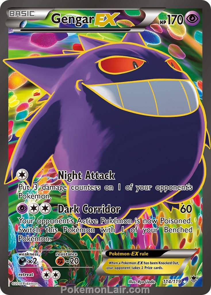 2014 Pokemon Trading Card Game Phantom Forces Set – 114 Gengar EX