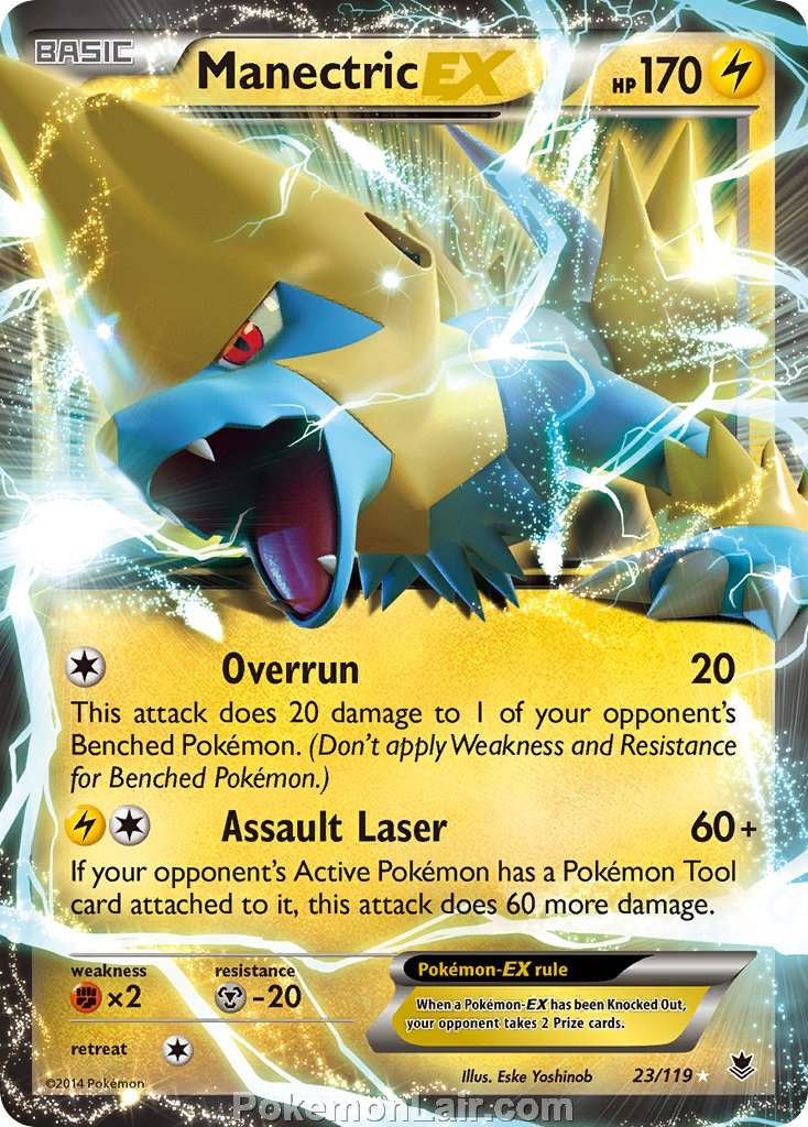 2014 Pokemon Trading Card Game Phantom Forces Set – 23 Manectric EX