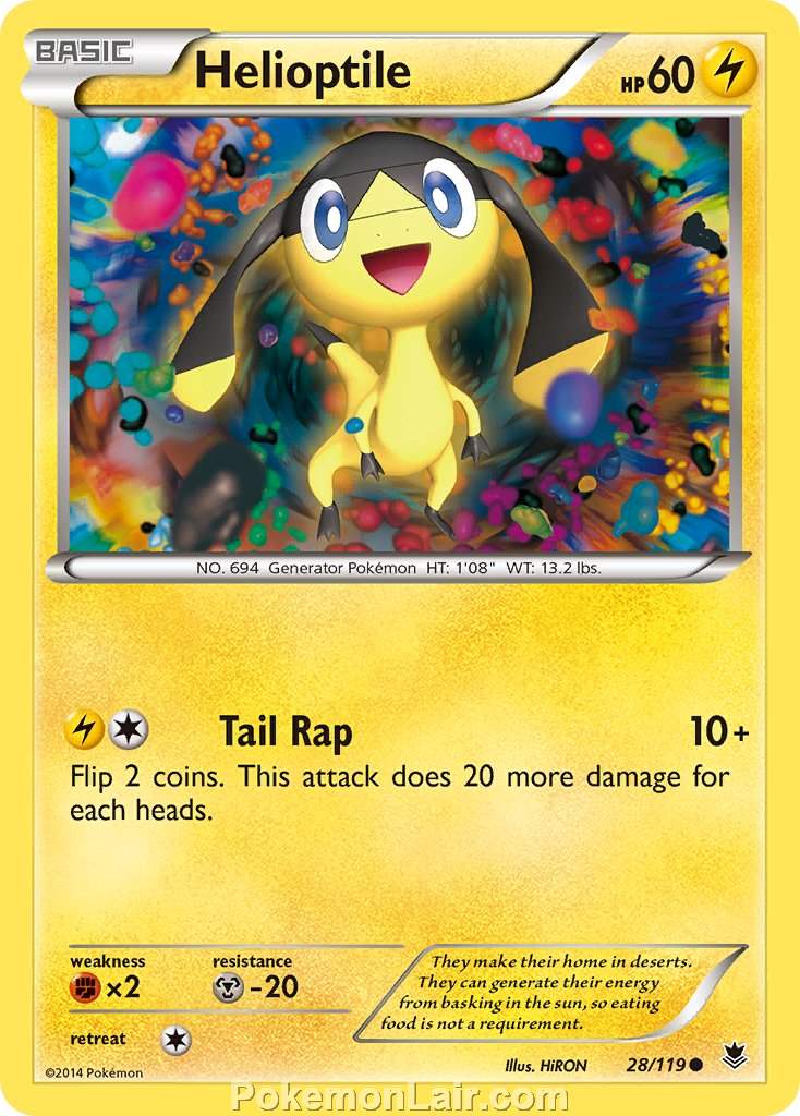 2014 Pokemon Trading Card Game Phantom Forces Set – 28 Helioptile